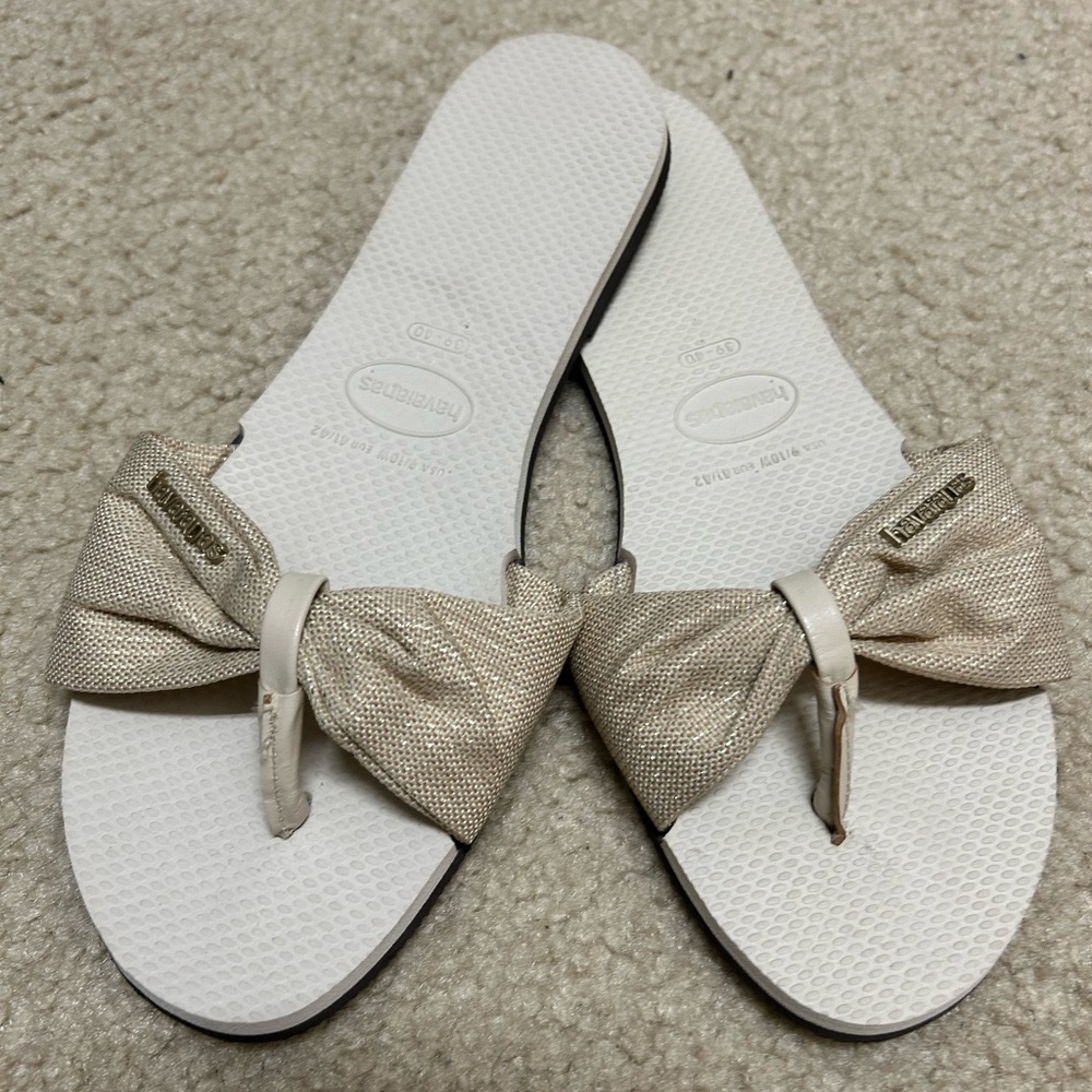 Havaianas Women's Sandals with Cream Bow